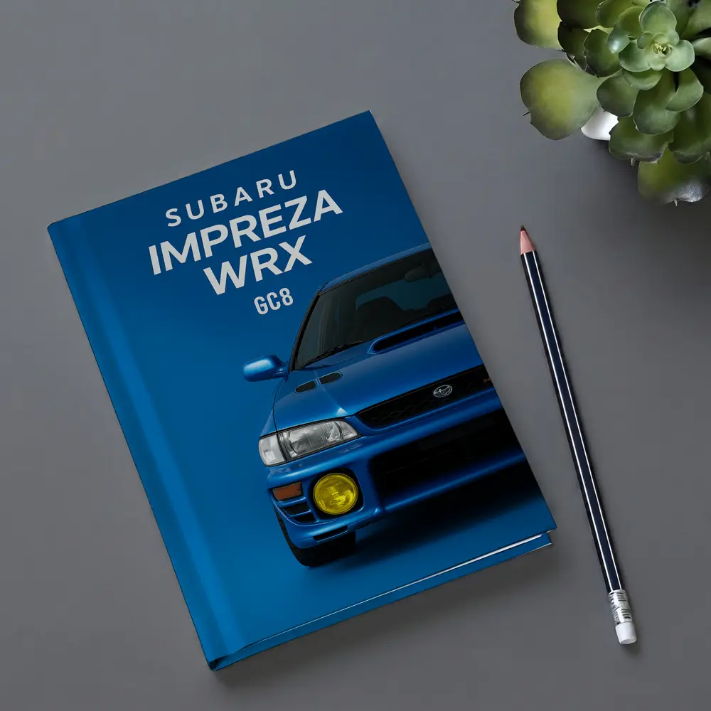Subaru Impreza WRX GC8 Blue Background – Notebooks