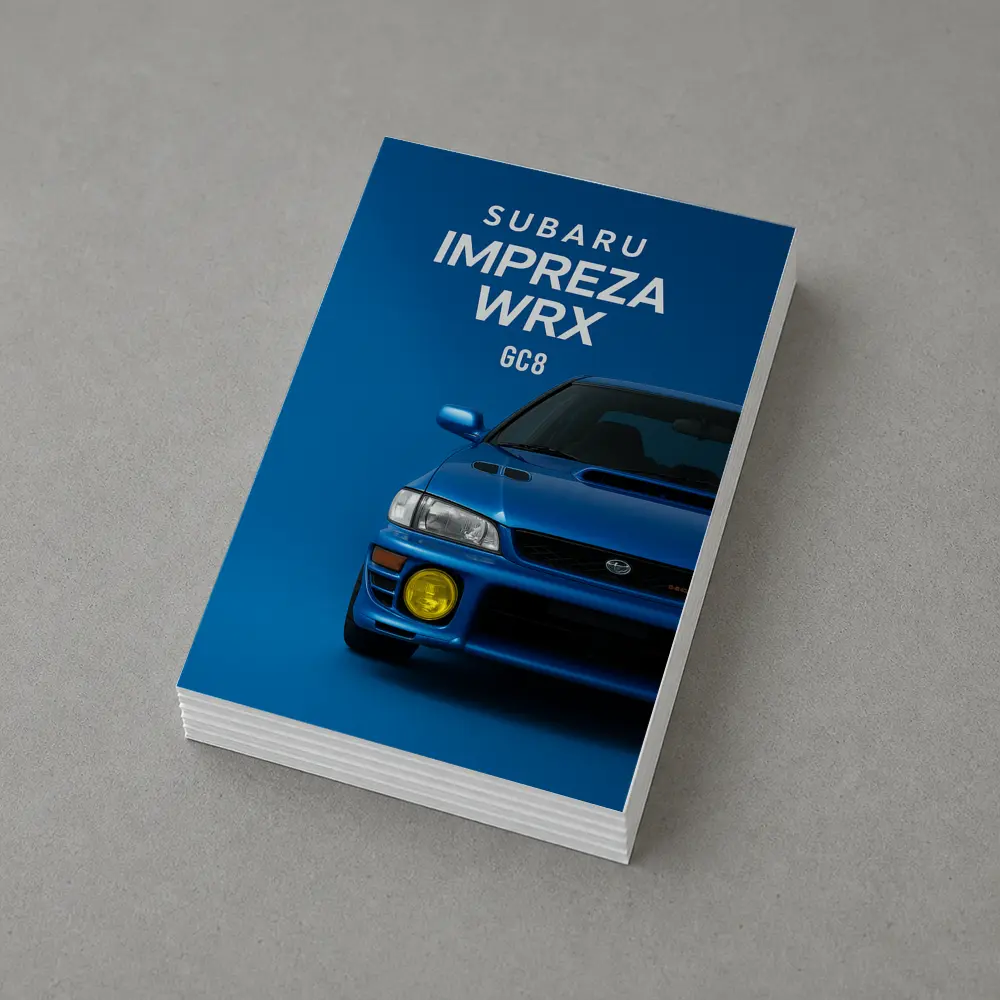 Subaru Impreza WRX GC8 Blue Background – Postcards