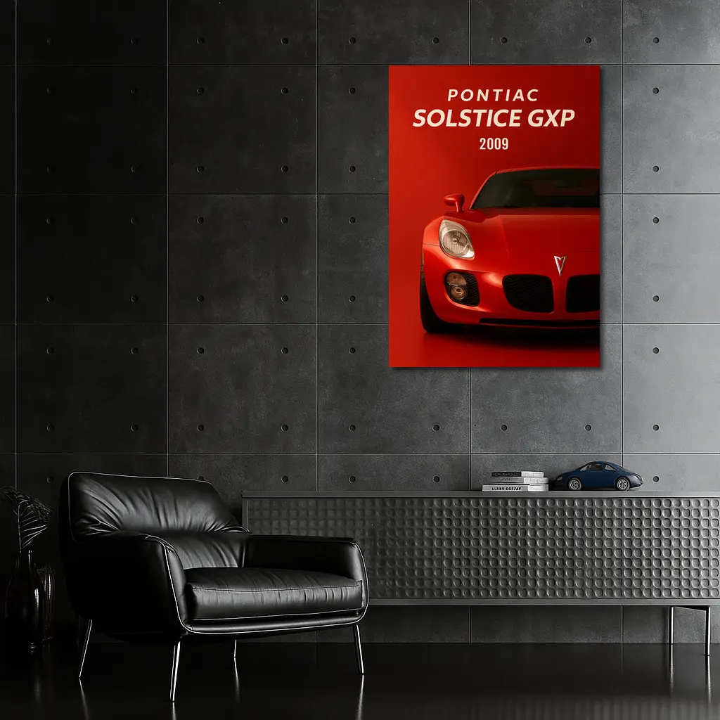 Pontiac Solstice GXP Red Bold Front View – Wall Art