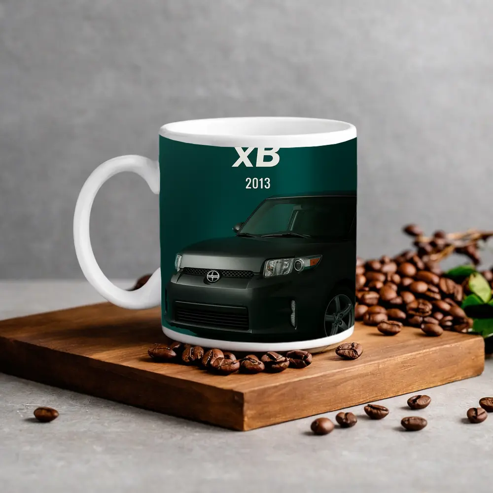 Scion xB 2013 Dark Teal Background – Mugs