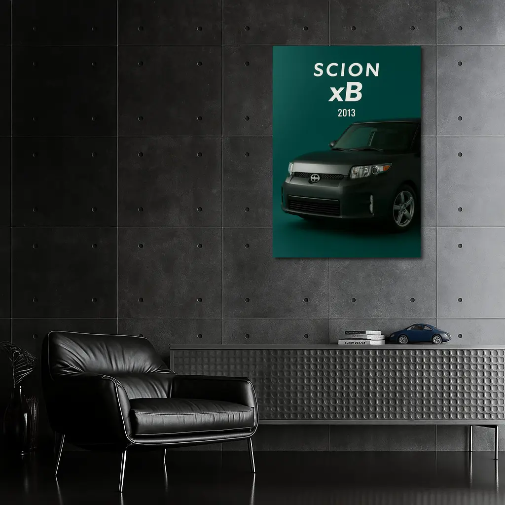 Scion xB 2013 Dark Teal Background – Wall Art