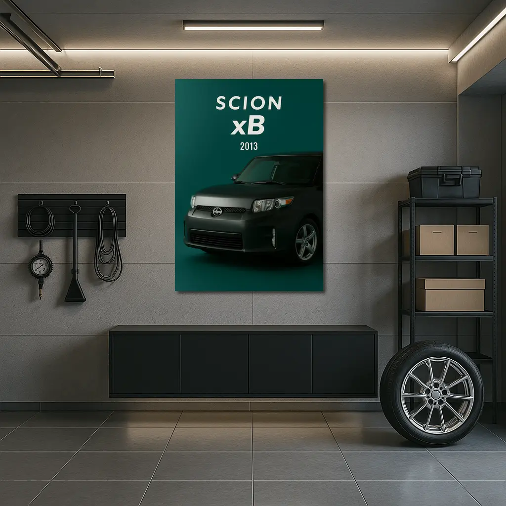 Scion xB 2013 Dark Teal Background – Wall Art