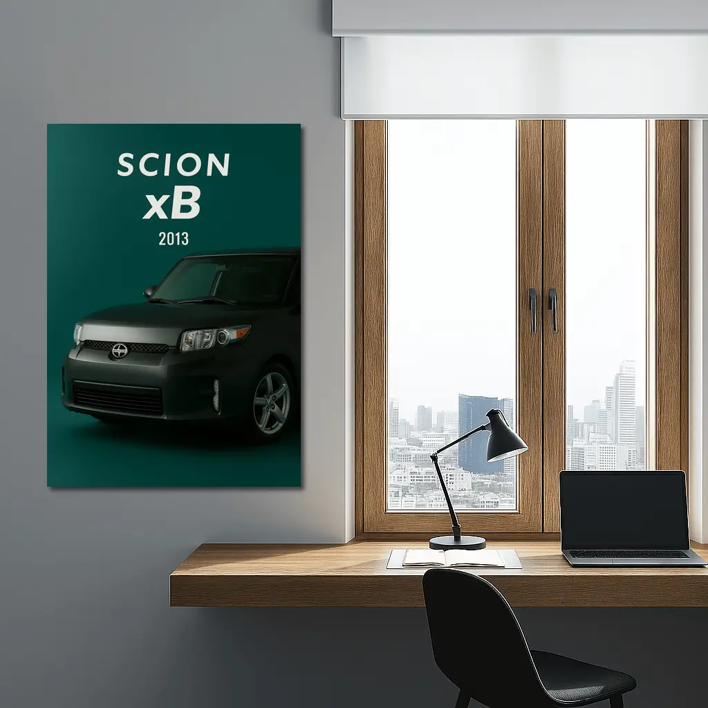 Scion xB 2013 Dark Teal Background – Wall Art
