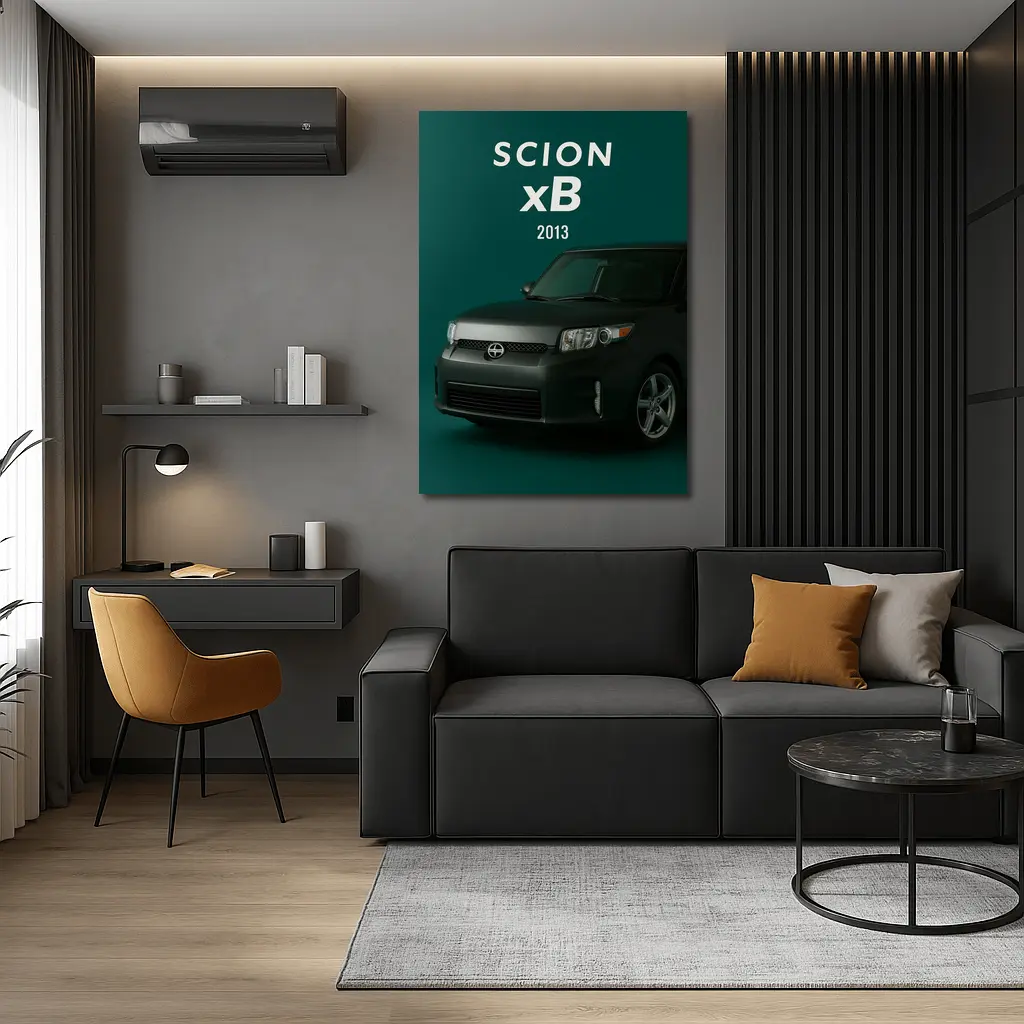Scion xB 2013 Dark Teal Background – Wall Art