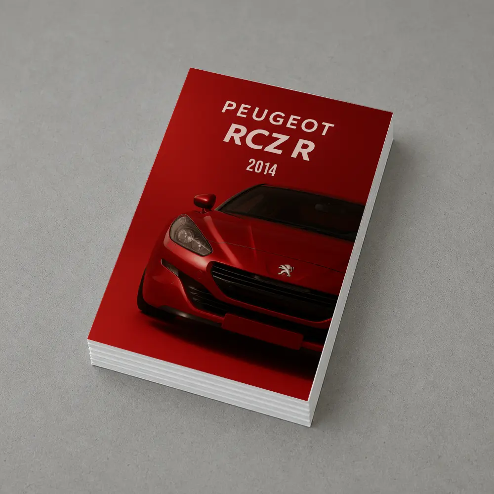 Peugeot RCZ R Front View Red Background – Postcards