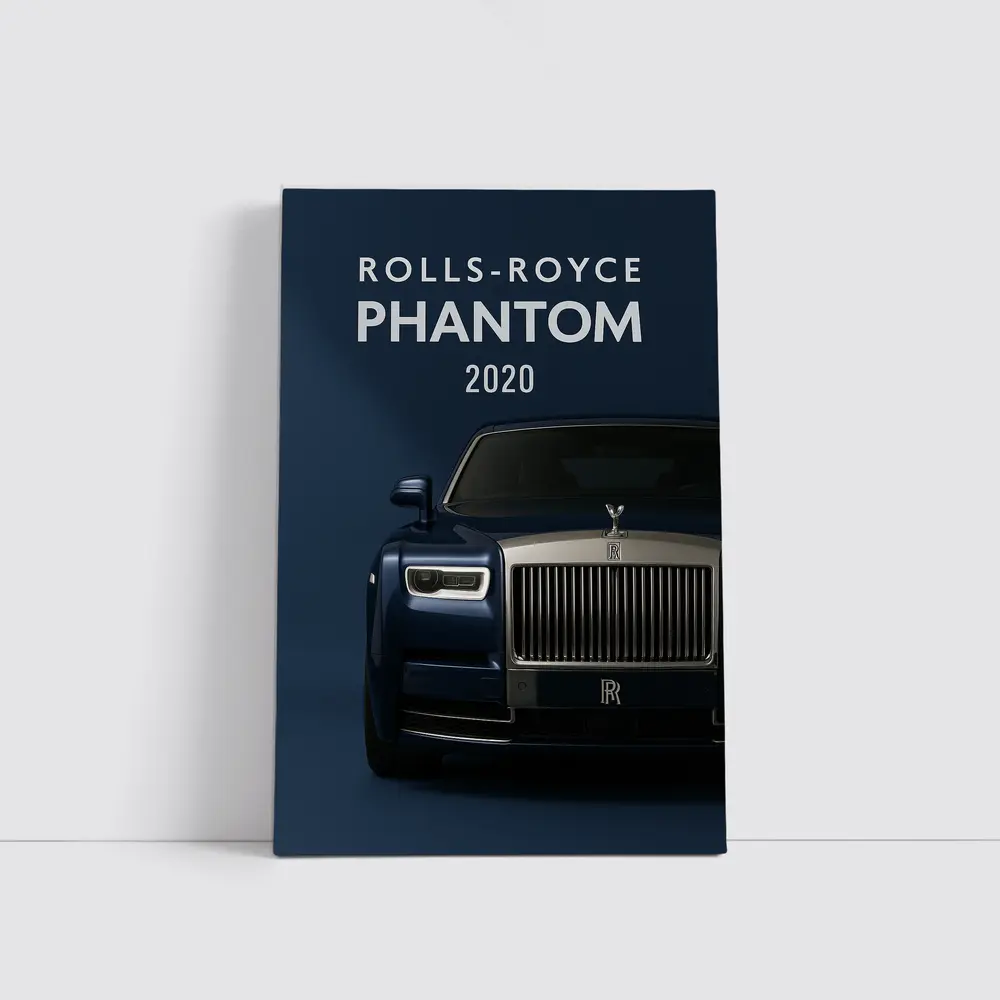 Rolls Royce Phantom Dark Blue Front View – Wall Art