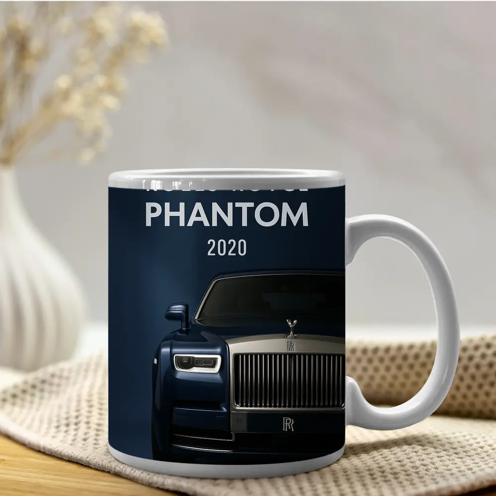 Rolls Royce Phantom Dark Blue Front View – Mugs