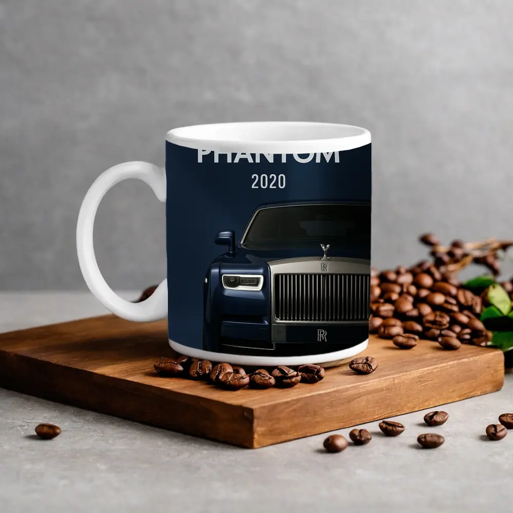 Rolls Royce Phantom Dark Blue Front View – Mugs