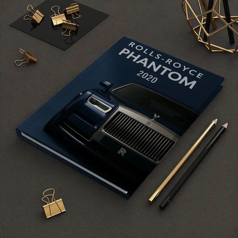 Rolls Royce Phantom Dark Blue Front View – Notebooks
