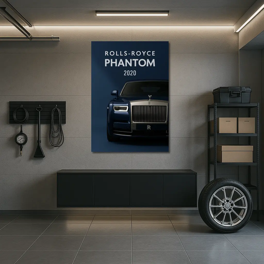 Rolls Royce Phantom Dark Blue Front View – Wall Art