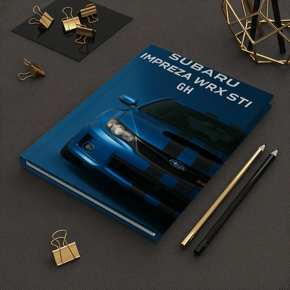 Subaru Impreza WRX STI Blue Front View – Notebooks