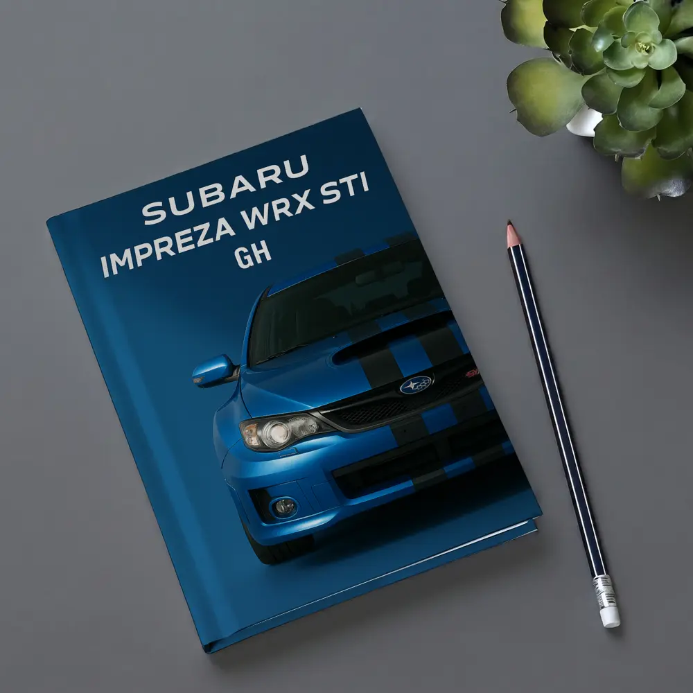 Subaru Impreza WRX STI Blue Front View – Notebooks