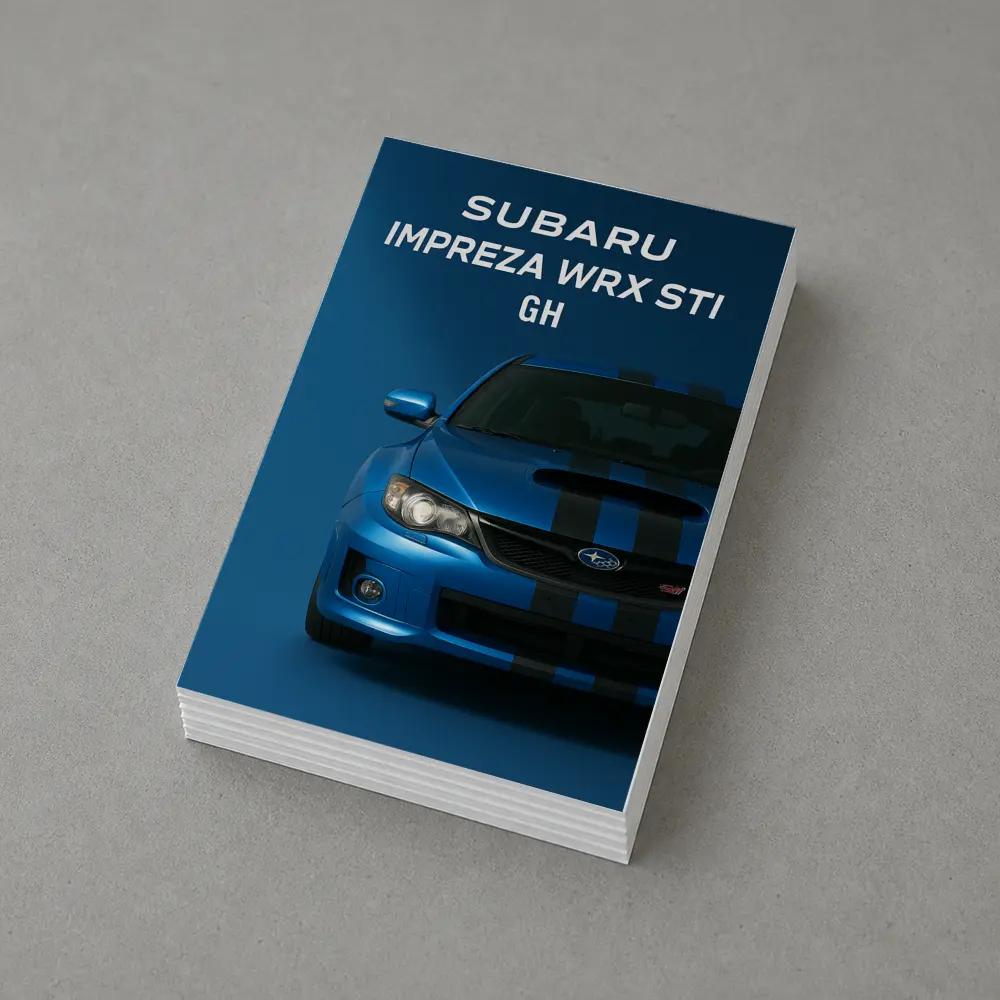 Subaru Impreza WRX STI Blue Front View – Postcards