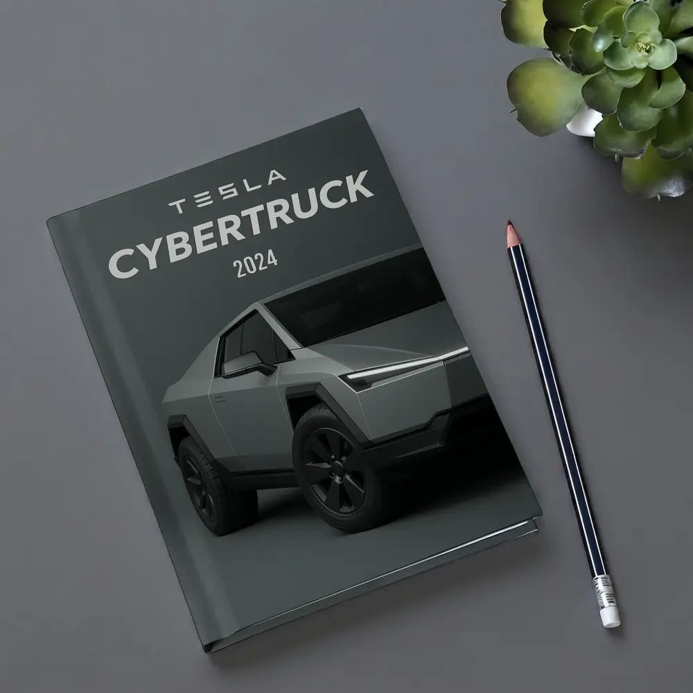 Tesla Cybertruck 2024 Gray Studio Shot – Notebooks