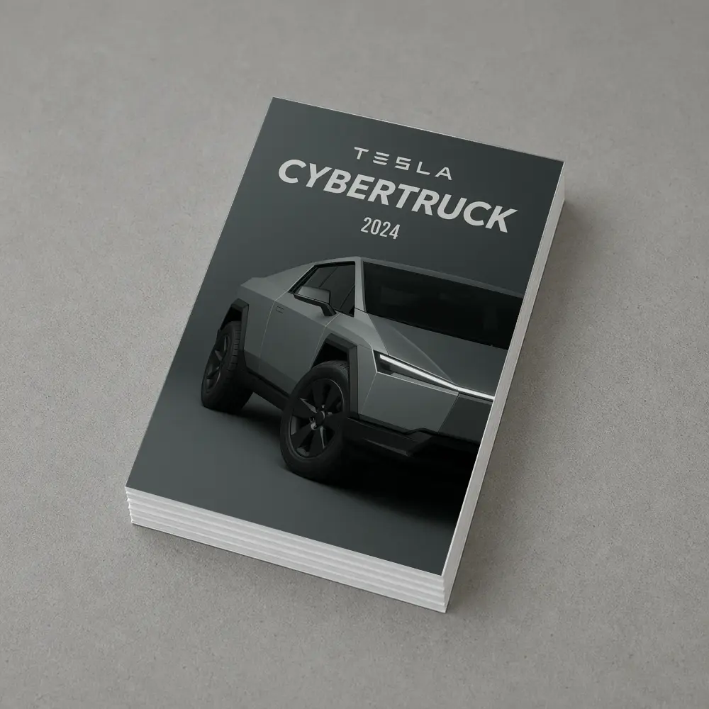 Tesla Cybertruck 2024 Gray Studio Shot – Postcards