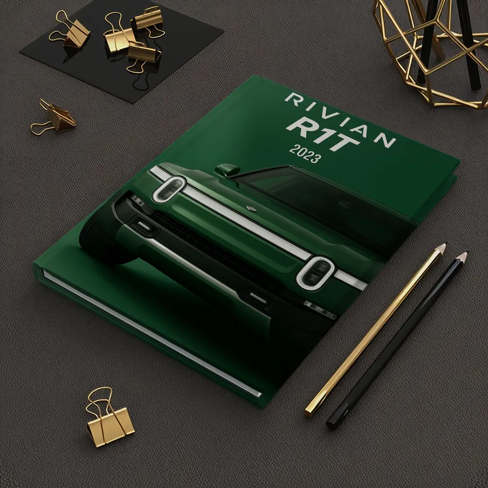 Rivian R1T Electric Truck Green Background – Notebooks