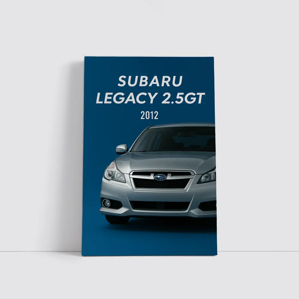 2012 Subaru Legacy GT Blue Background – Wall Art