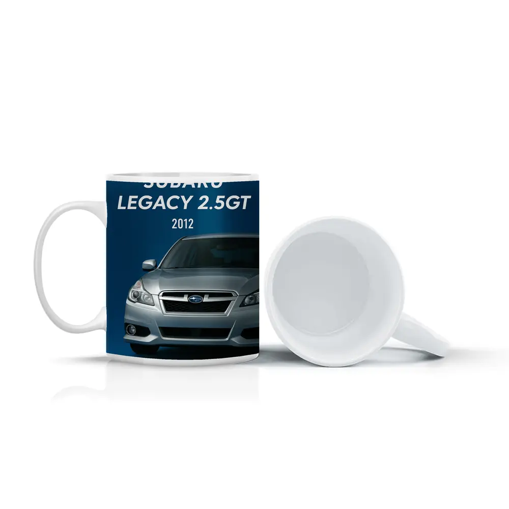 2012 Subaru Legacy GT Blue Background – Mugs