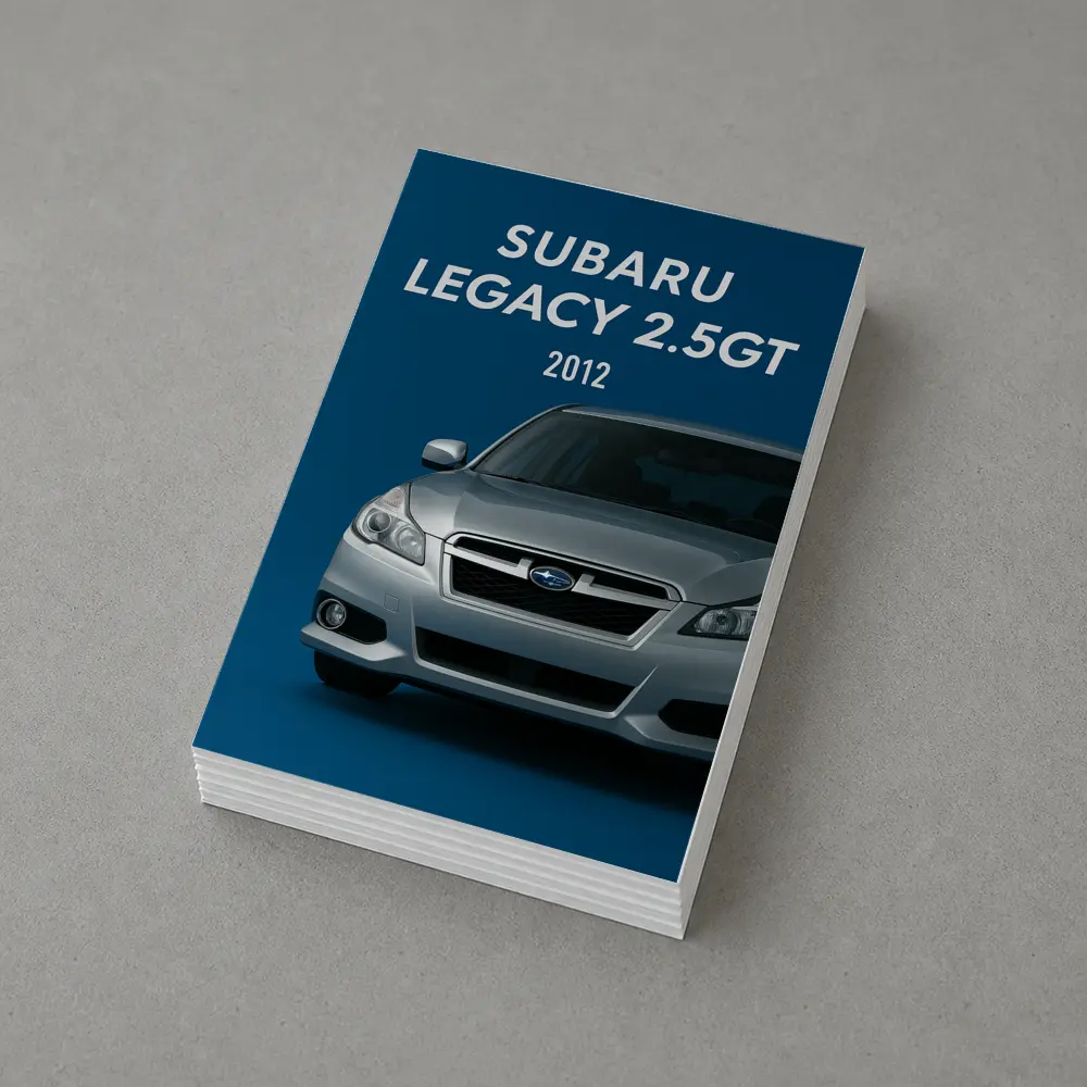 2012 Subaru Legacy GT Blue Background – Postcards