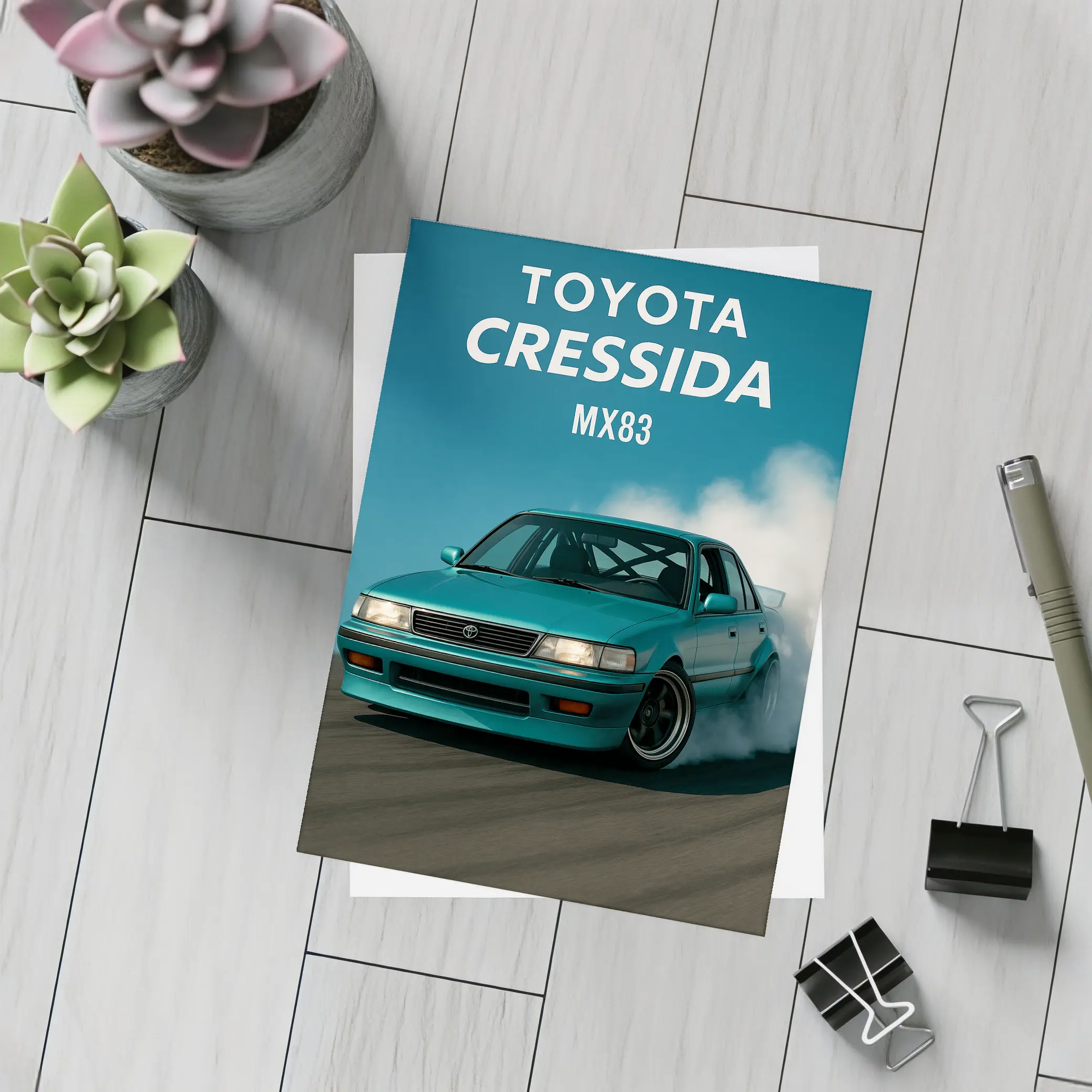 Toyota Cressida MX83 Drifting Smoke Blue – Postcards