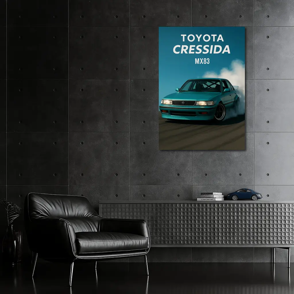 Toyota Cressida MX83 Drifting Smoke Blue – Wall Art