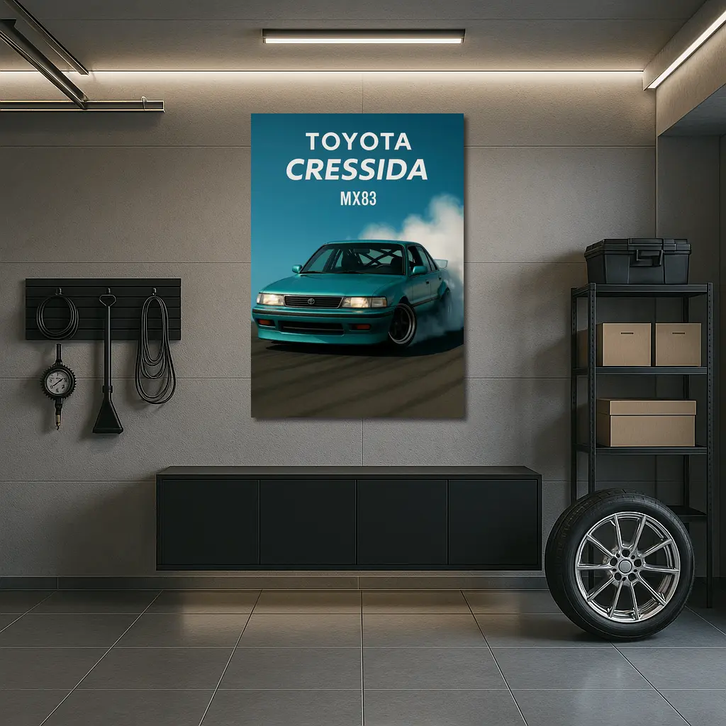 Toyota Cressida MX83 Drifting Smoke Blue – Wall Art
