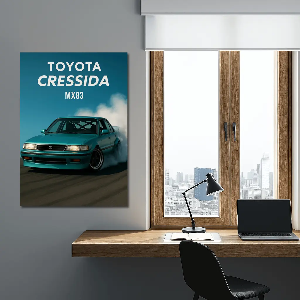 Toyota Cressida MX83 Drifting Smoke Blue – Wall Art