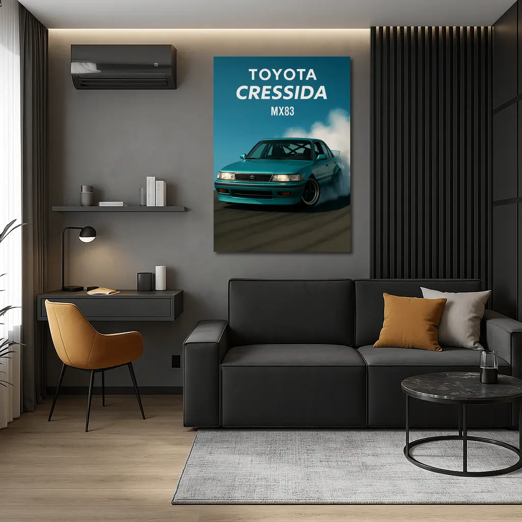 Toyota Cressida MX83 Drifting Smoke Blue – Wall Art