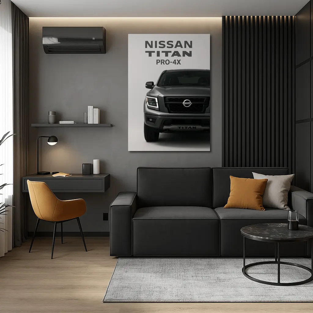Nissan Titan Pro-4X Truck Gray Studio – Wall Art