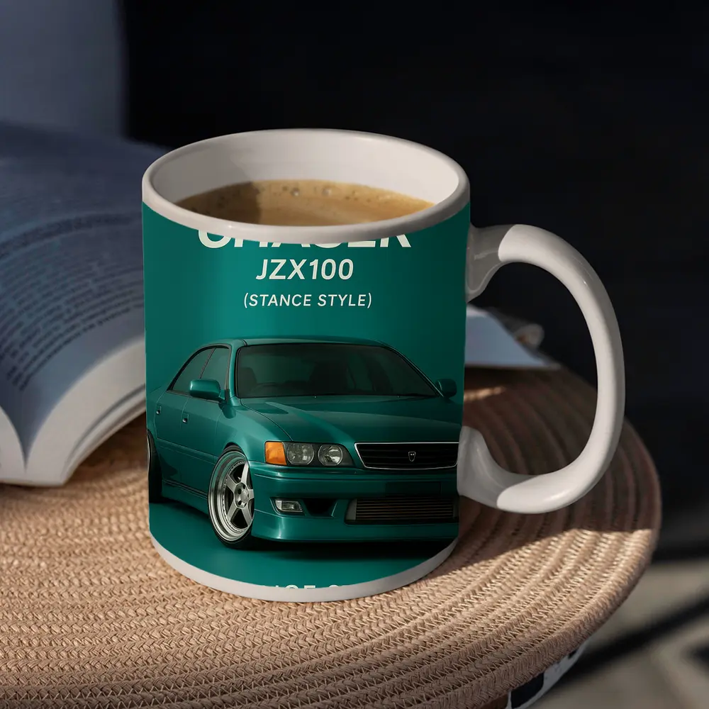Toyota Chaser JZX100 Stance Style Teal – Mugs