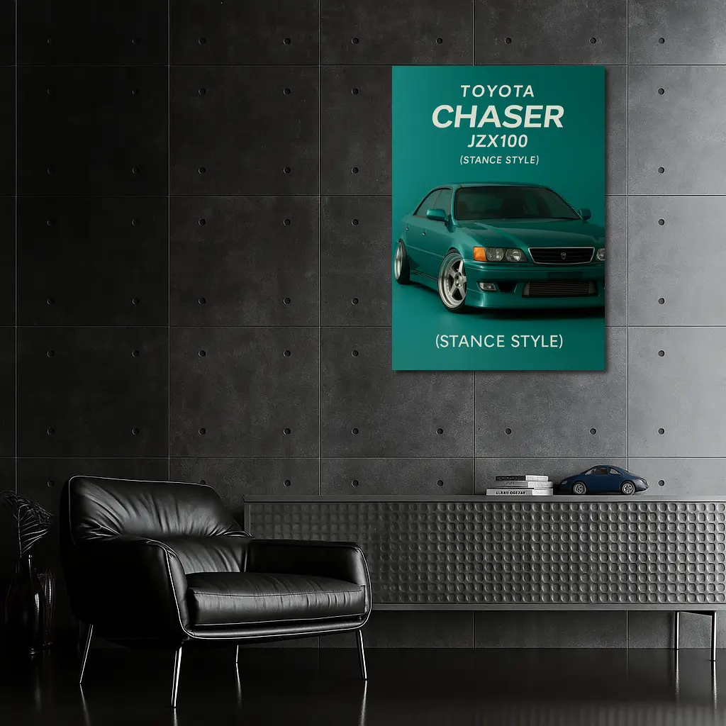 Toyota Chaser JZX100 Stance Style Teal – Wall Art
