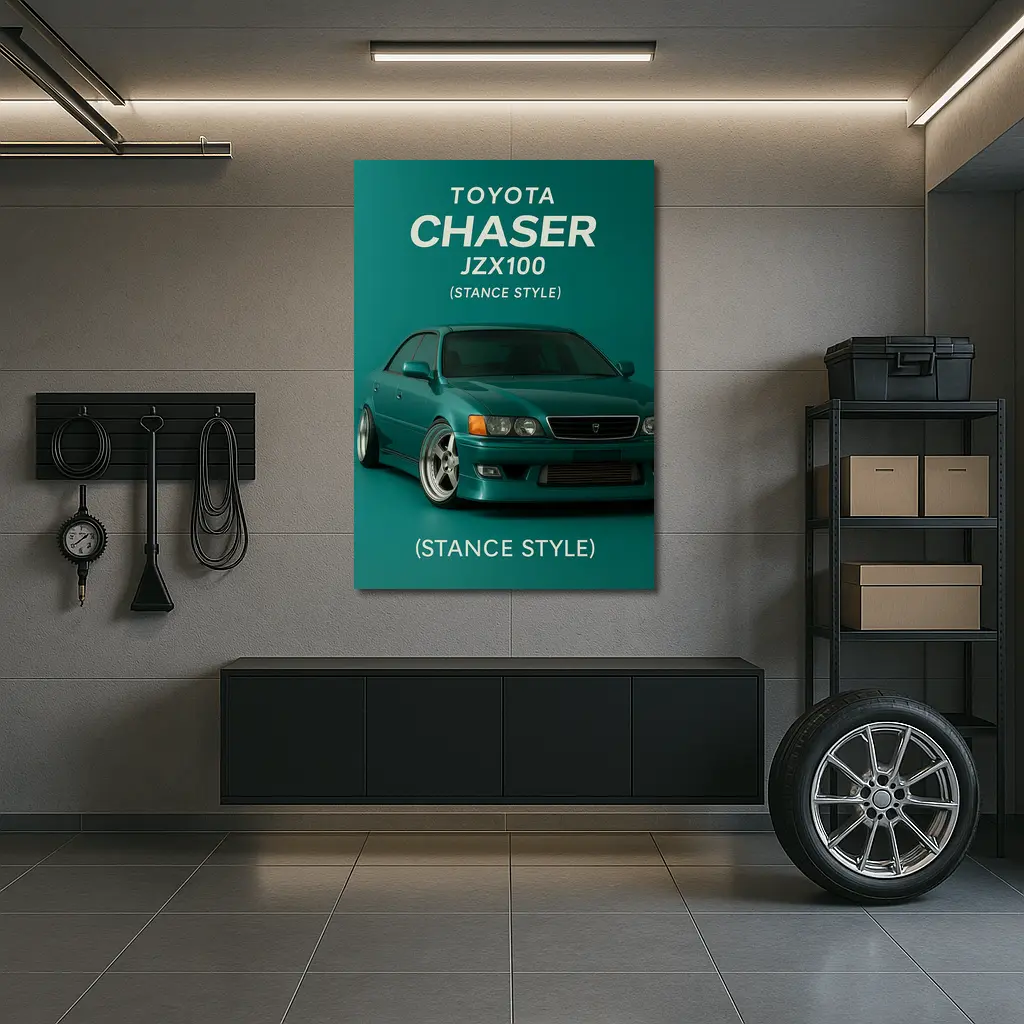 Toyota Chaser JZX100 Stance Style Teal – Wall Art