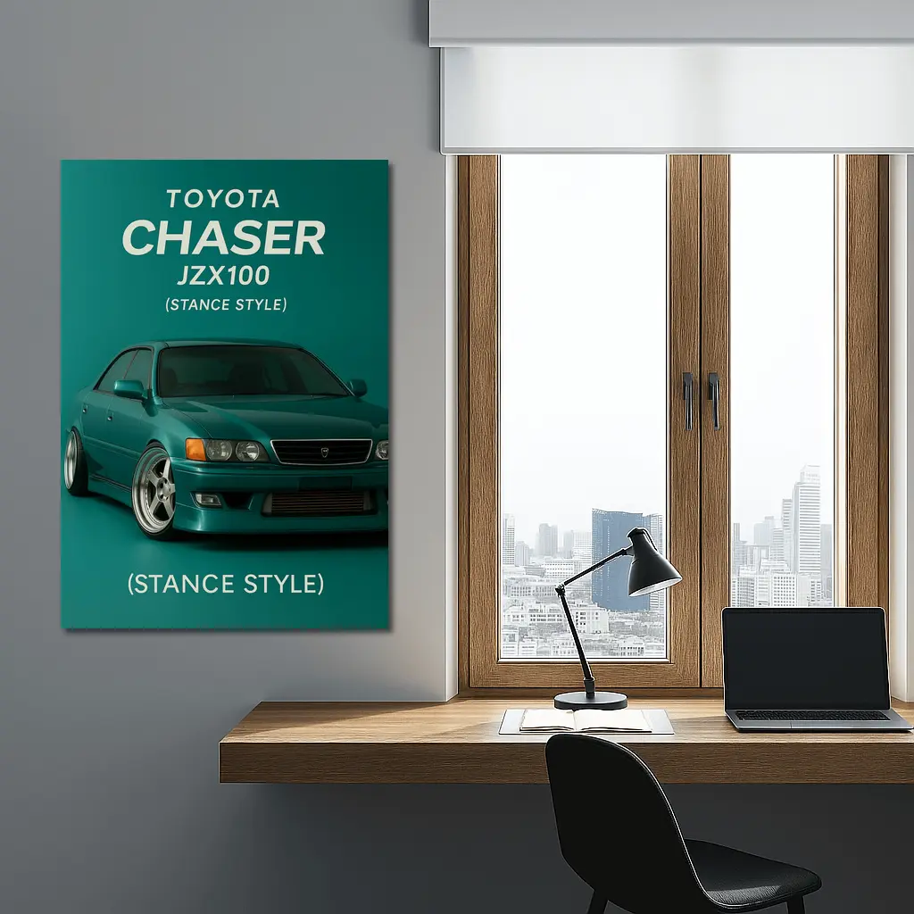 Toyota Chaser JZX100 Stance Style Teal – Wall Art