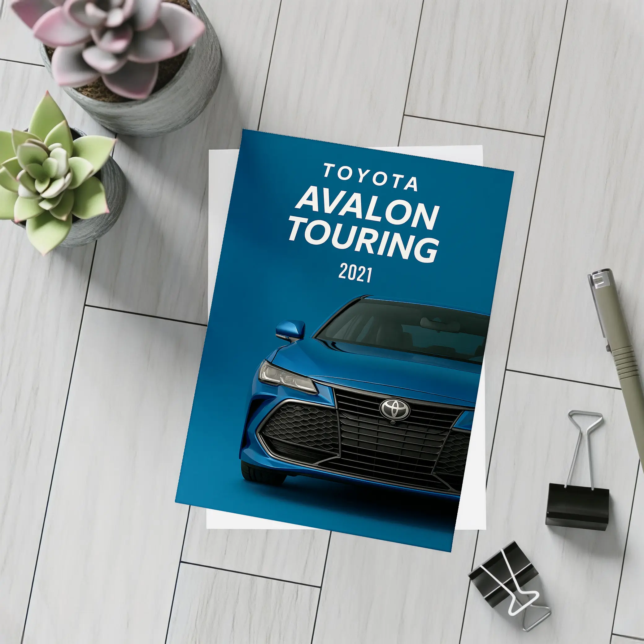 2021 Toyota Avalon Touring Blue Front View – Postcards