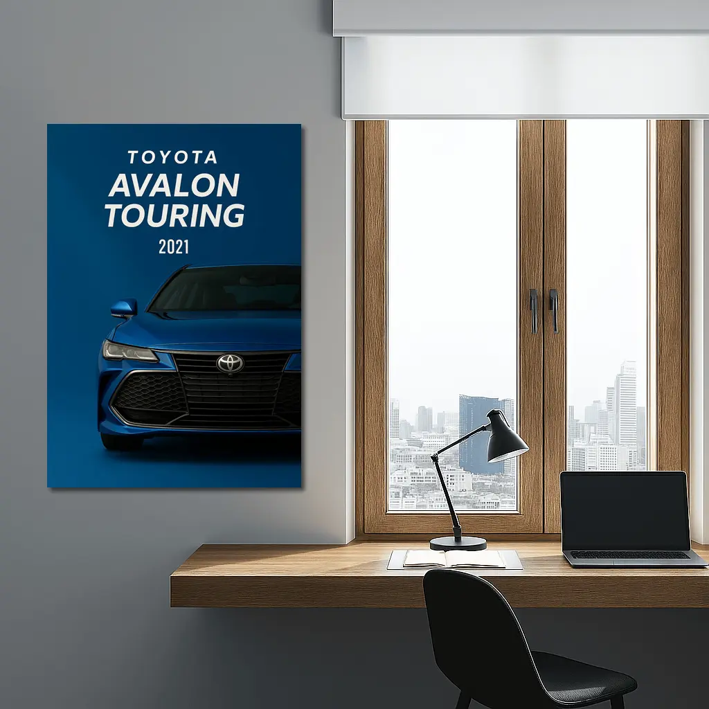 2021 Toyota Avalon Touring Blue Front View – Wall Art