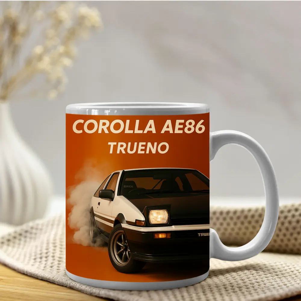 Toyota Corolla AE86 Trueno Burning Orange – Mugs