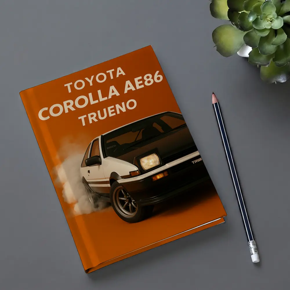 Toyota Corolla AE86 Trueno Burning Orange – Notebooks