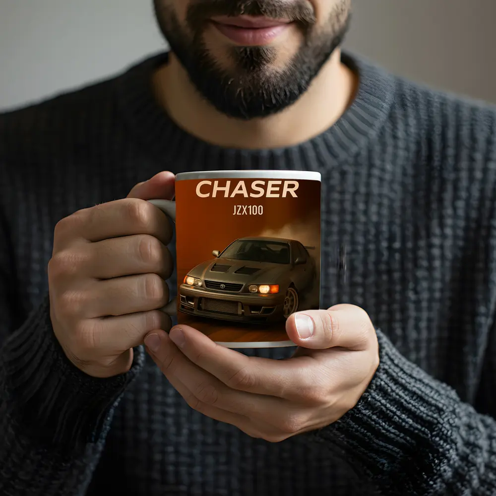 Toyota Chaser JZX100 Drifting Orange Smoke – Mugs