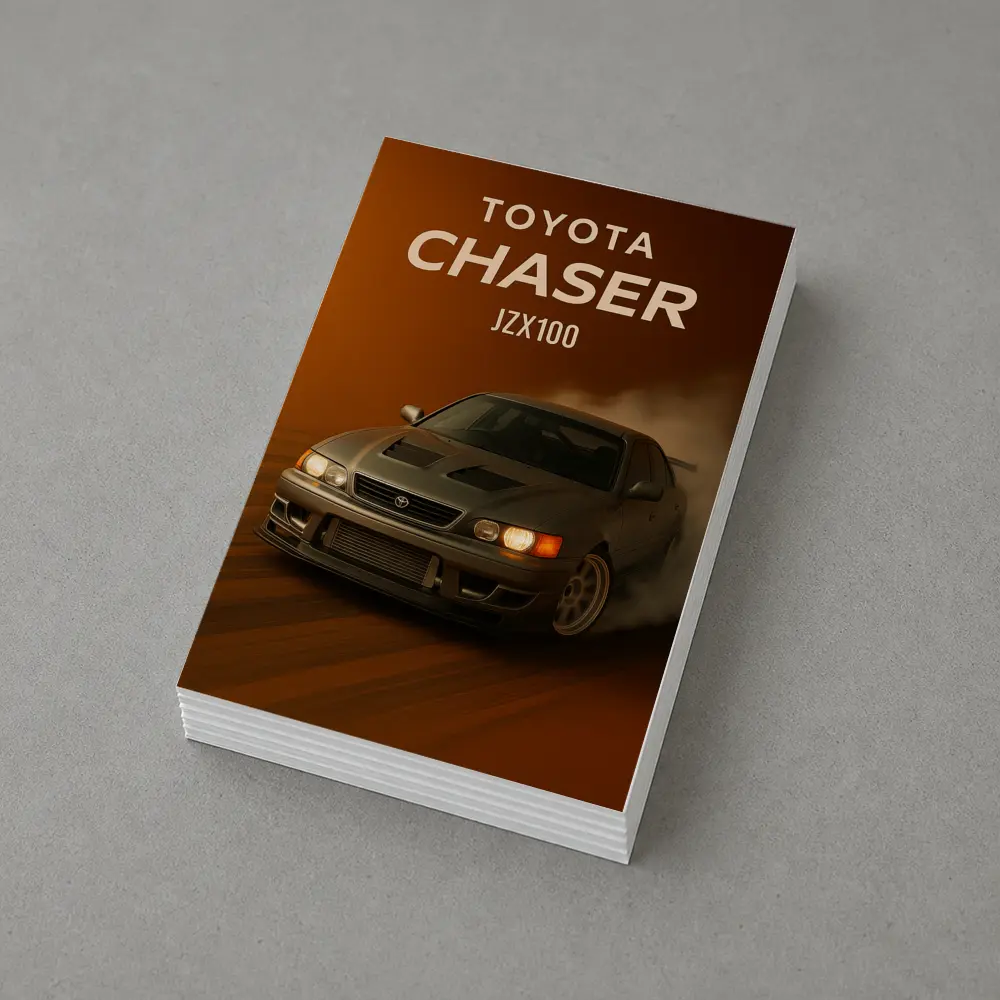 Toyota Chaser JZX100 Drifting Orange Smoke – Postcards