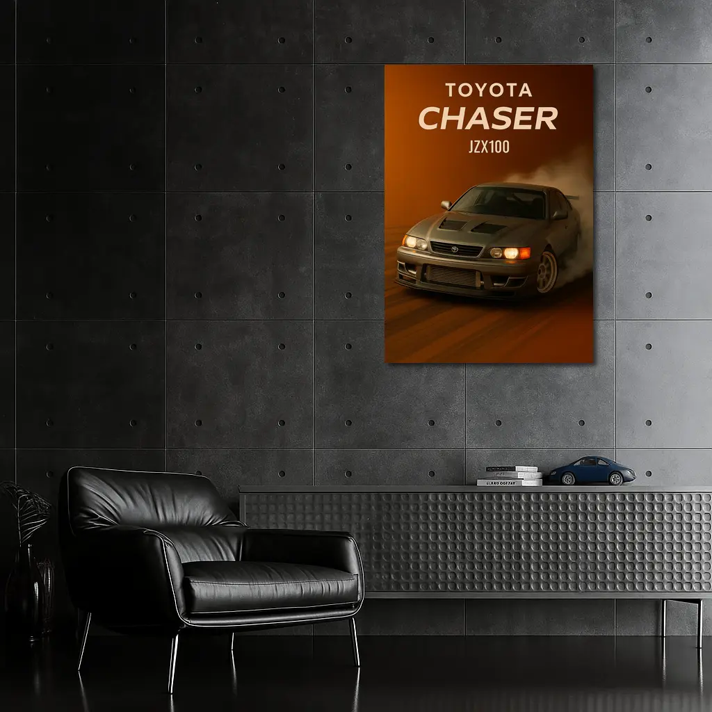 Toyota Chaser JZX100 Drifting Orange Smoke – Wall Art
