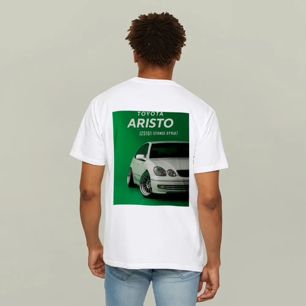 Toyota Aristo JZS161 Stance Style Green Background – T-Shirts