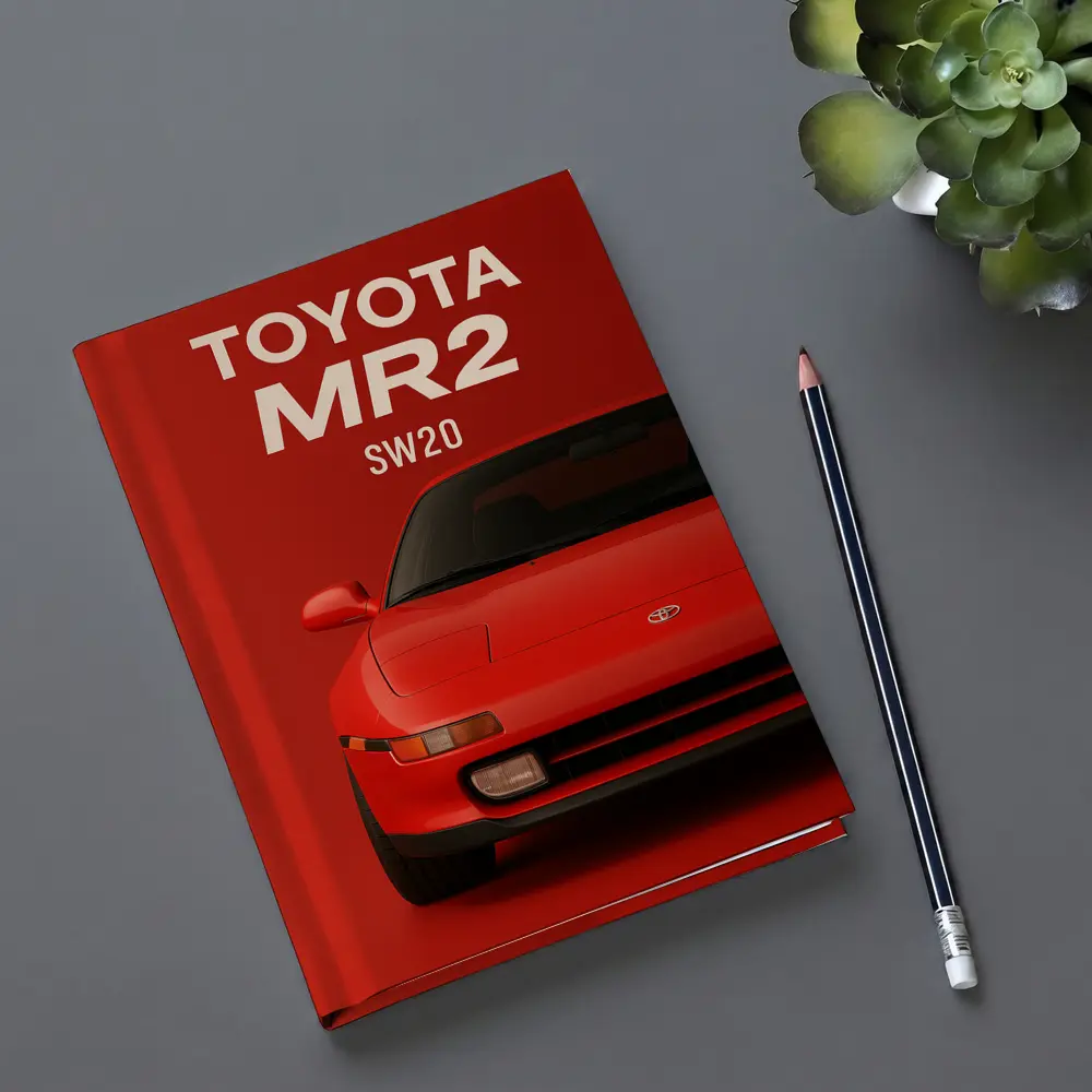 Toyota MR2 SW20 Red Sports Car Art – Notebooks