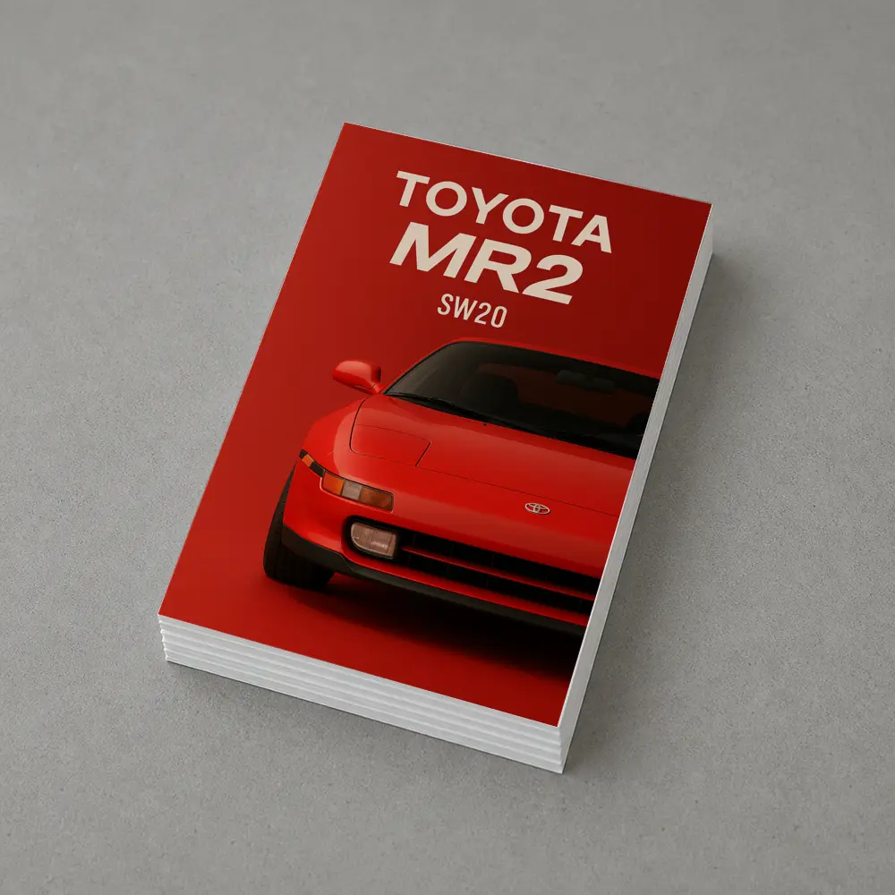 Toyota MR2 SW20 Red Sports Car Art – Postcards