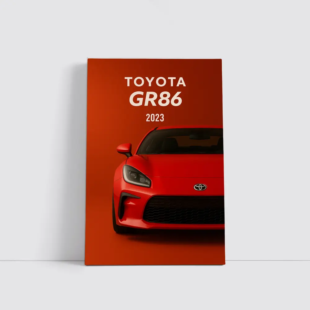 Toyota GR86 Red Sports Car Front View – Wall Art