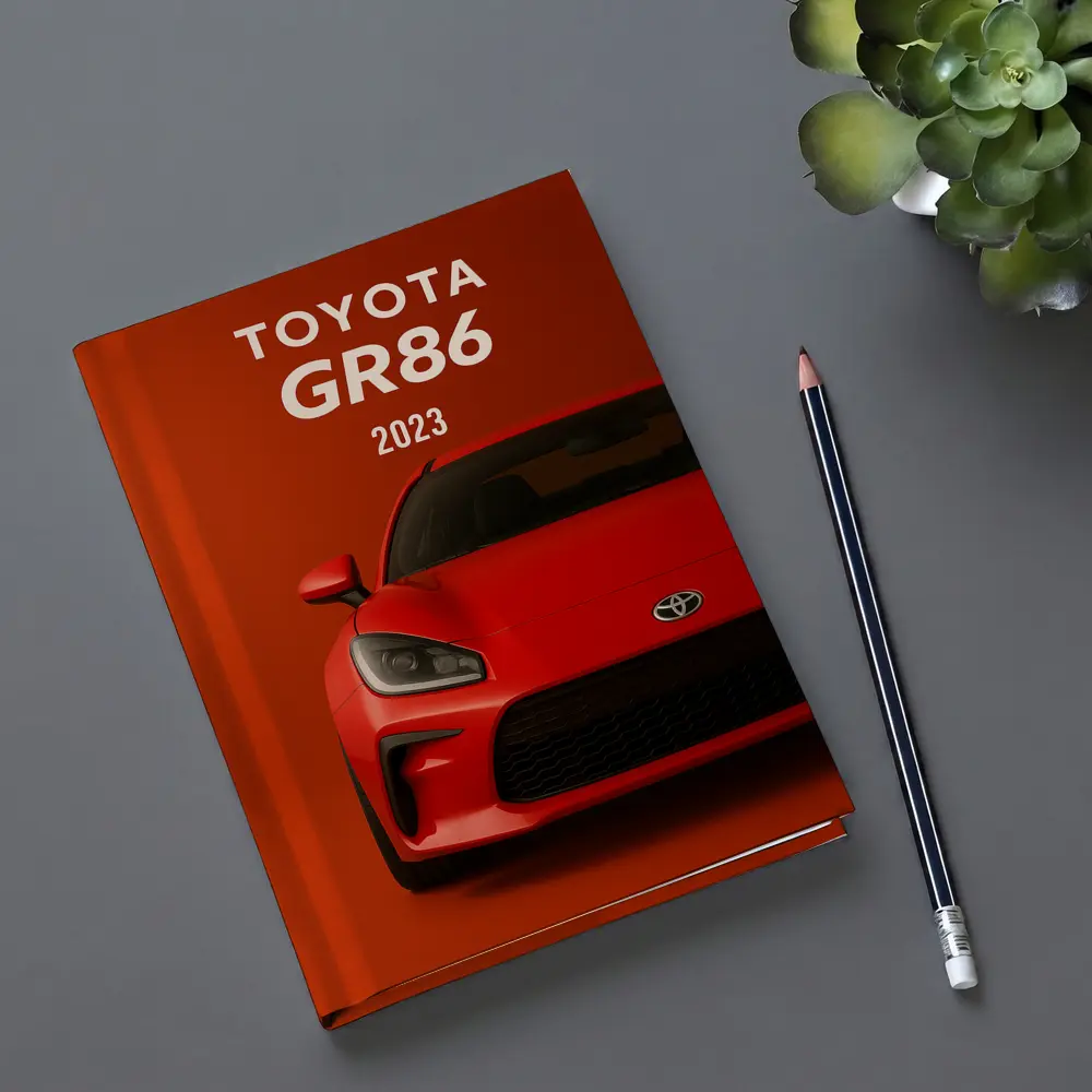 Toyota GR86 Red Sports Car Front View – Notebooks