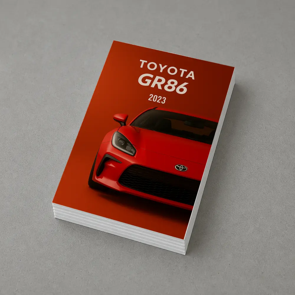 Toyota GR86 Red Sports Car Front View – Postcards