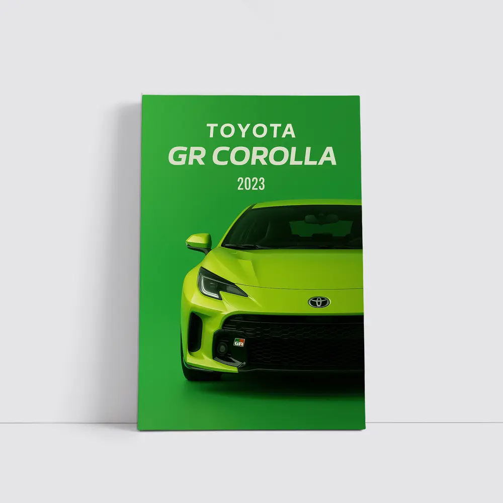 Toyota GR Corolla Green Front View Art – Wall Art
