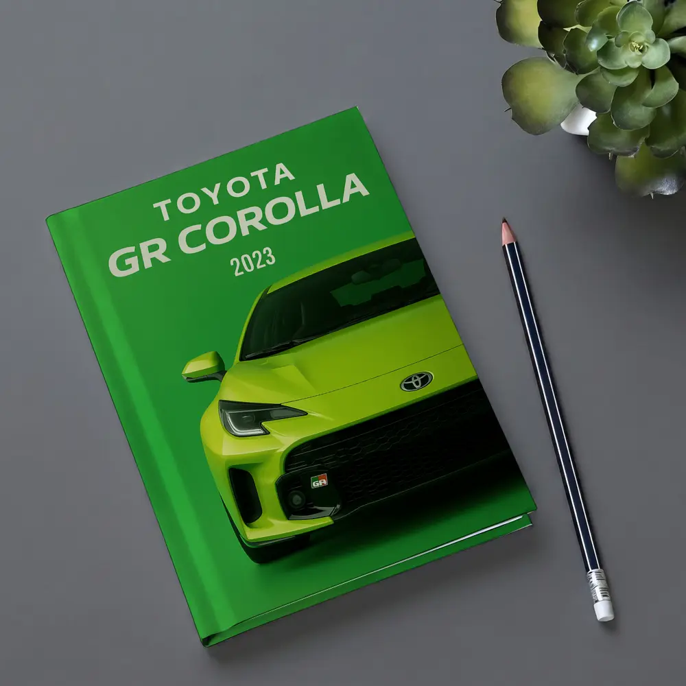 Toyota GR Corolla Green Front View Art – Notebooks