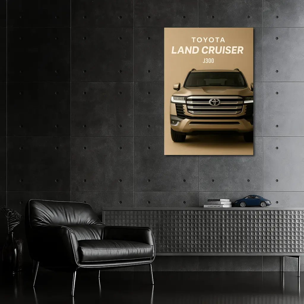 Toyota Land Cruiser J300 Front View Beige – Wall Art
