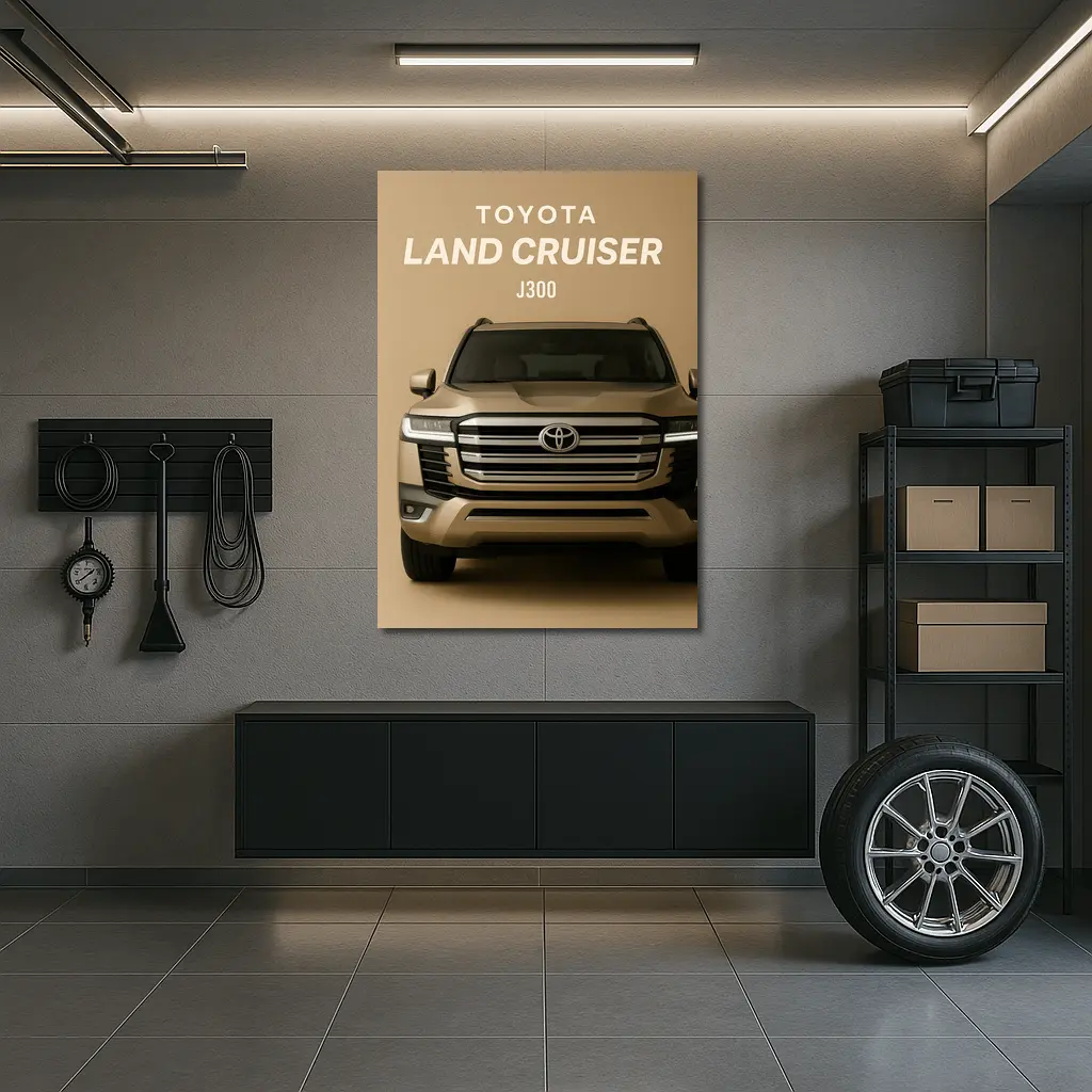 Toyota Land Cruiser J300 Front View Beige – Wall Art